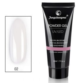 Noname Cosmetics Fengshangmei #02 White Powder Polygel UV/LED geeli 50 mL