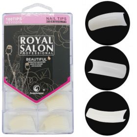 Noname Cosmetics Royal Salon Luonnolliset Tipit Litteä lyhyt liimapinta 100 kpl