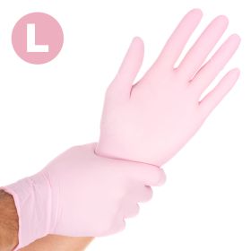 NC Pink Nitrile Gloves Nitriilikäsineet L 100 kpl