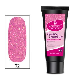 Noname Cosmetics Fengshangmei #02 Sparkling Pink Powder Polygel UV/LED geeli 30 mL