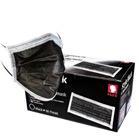 Universal Nails Disposable Mask Musta Kertakäyttöinen kasvomaski 50 kpl