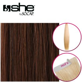 So Cap Straight Tape-In Extensions Color 6 40-45 cm