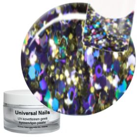 Universal Nails Universe Big Glitter UV glittergeeli 10 g