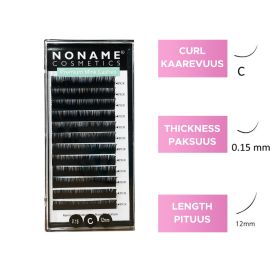 Noname Cosmetics C-Extension lashes 12 / 0.15