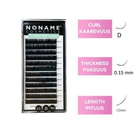 Noname Cosmetics D-Extension lashes 12 / 0.15