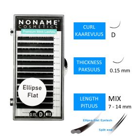 NC Ellipse Flat D lashes Mix 7-14mm / 0.15