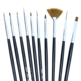 Noname Cosmetics Nail Art Gel Brush set 10 pcs