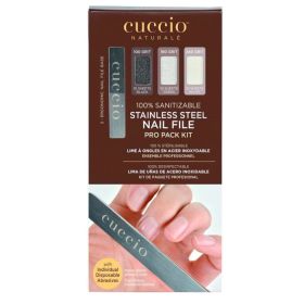 Cuccio Stainless Nail File Pro Pack w/ Refill metallinen kynsiviilasetti