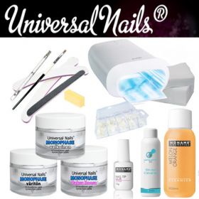 Universal Nails Monophase UV/LED-Geeli Aloituspaketti Promed UVL-36 S UV-uunilla