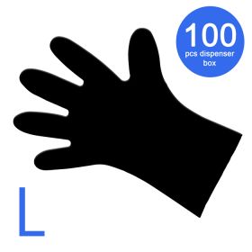 Universal Nails Black Vitril Examination Gloves Vitriilikäsineet L 100 kpl