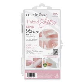 Cuccio Tinted Sheers Soft Pink Full Cover Tips tekokynnet 100 kpl